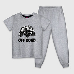 Пижама хлопковая детская Off road - Jeep Chrysler, цвет: меланж