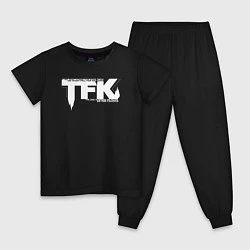 Пижама хлопковая детская Thousand Foot Krutch лого, цвет: черный