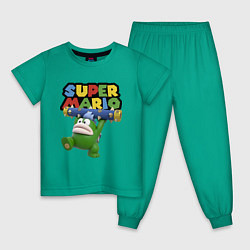 Пижама хлопковая детская Super Mario - Spike - Character, цвет: зеленый