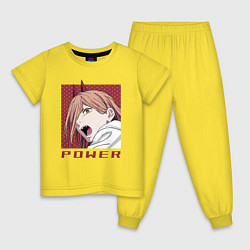 Пижама хлопковая детская Охотница Пауэр, цвет: желтый