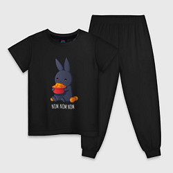 Детская пижама Кролик и мандарины - Nom nom nom