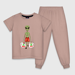 Детская пижама Пришелец на земле с покупками