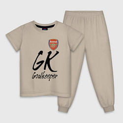 Пижама хлопковая детская Arsenal - London - goalkeeper, цвет: миндальный