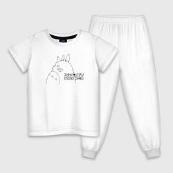 Пижама хлопковая детская Тоторо Studio Ghibli, цвет: белый