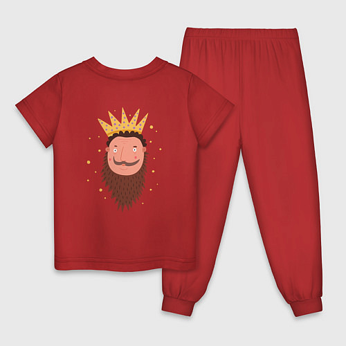 Детская пижама Король в золотой короне / Красный – фото 2