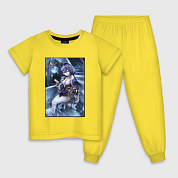 Пижама хлопковая детская Лайла из Геншин импакт, цвет: желтый