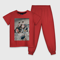 Пижама хлопковая детская Stray Kids Maxident, цвет: красный