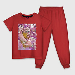 Пижама хлопковая детская Ryan Gosling - film actor, цвет: красный