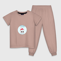 Пижама хлопковая детская Символ 2023, цвет: пыльно-розовый