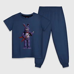 Пижама хлопковая детская Бонни, цвет: тёмно-синий