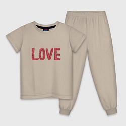 Детская пижама Любовь из сердец