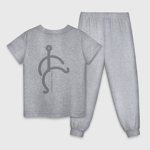 Детская пижама Мне нравится легкая атлетика на английском / Меланж – фото 2