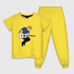 Пижама хлопковая детская Ed Sheeran, цвет: желтый