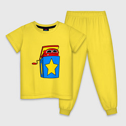Пижама хлопковая детская Бокси буу - project, цвет: желтый