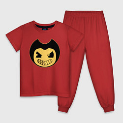 Пижама хлопковая детская Bendy злая, цвет: красный