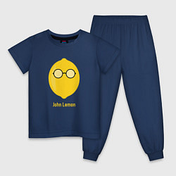 Пижама хлопковая детская John Lemon, цвет: тёмно-синий