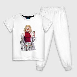Пижама хлопковая детская Майки на стиле - токийские мстители, цвет: белый