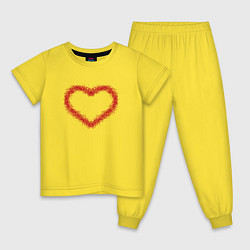 Детская пижама Сердце в стиле импрессионизм