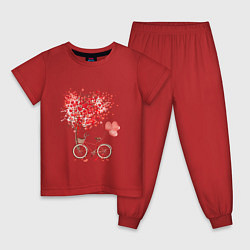 Пижама хлопковая детская Дерево надежд, цвет: красный