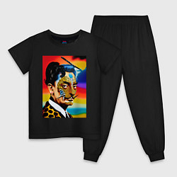 Пижама хлопковая детская Salvador Dali: Art, цвет: черный