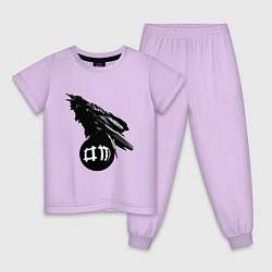 Пижама хлопковая детская DM Raven, цвет: лаванда