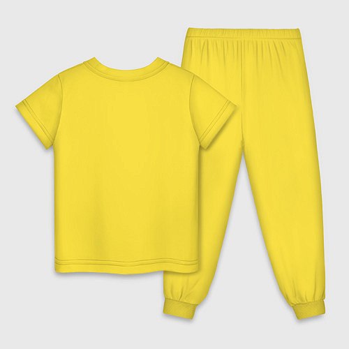Детская пижама Кот модник - нейросеть / Желтый – фото 2