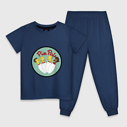 Пижама хлопковая детская Simpsons bowling, цвет: тёмно-синий