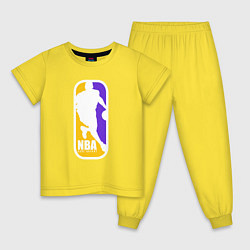 Пижама хлопковая детская NBA Kobe Bryant, цвет: желтый