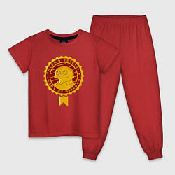 Пижама хлопковая детская Ральф особенный, цвет: красный