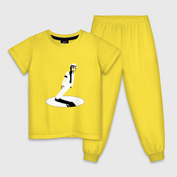 Пижама хлопковая детская Тень Майкла Джексона, цвет: желтый