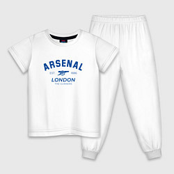Пижама хлопковая детская Arsenal london the gunners, цвет: белый