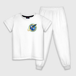 Пижама хлопковая детская Межпланетный экспресс Футурама, цвет: белый