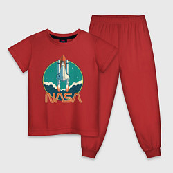 Пижама хлопковая детская NASA Ship, цвет: красный