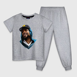 Пижама хлопковая детская Method Man, цвет: меланж