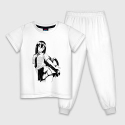 Пижама хлопковая детская Цуя Асуи - Геройская академия, цвет: белый
