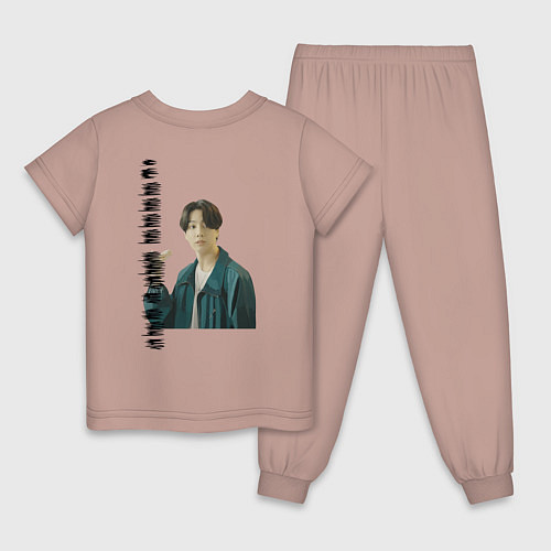 Детская пижама Тэхен и Чонгук / Пыльно-розовый – фото 2
