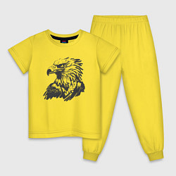 Пижама хлопковая детская Орел Одина, цвет: желтый