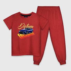 Пижама хлопковая детская Dictum factum, цвет: красный