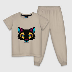 Детская пижама Яркий абстрактный кот