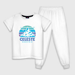 Пижама хлопковая детская Celeste mountain, цвет: белый