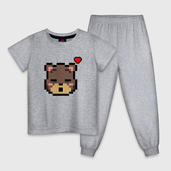 Детская пижама Пиксельный мишка