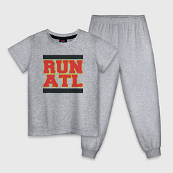 Пижама хлопковая детская Run Atlanta Hawks, цвет: меланж