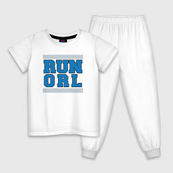 Пижама хлопковая детская Run Orlando Magic, цвет: белый