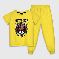 Детская пижама Metallica - wolfs muzzle - thrash metal