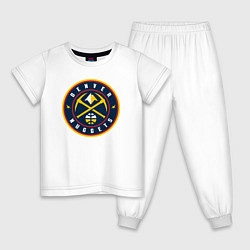Пижама хлопковая детская Denver Nuggets, цвет: белый