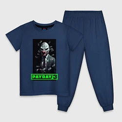 Пижама хлопковая детская Payday 3 mask, цвет: тёмно-синий