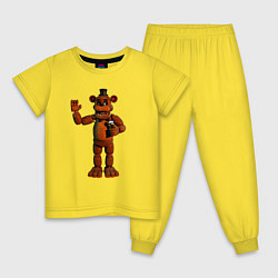 Пижама хлопковая детская Фредди встречает, цвет: желтый