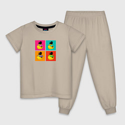 Детская пижама Chicken Gun: цветные квадраты
