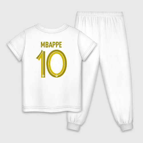 Детская пижама Килиан Мбаппе ЧМ 2022 сборная Франции / Белый – фото 2
