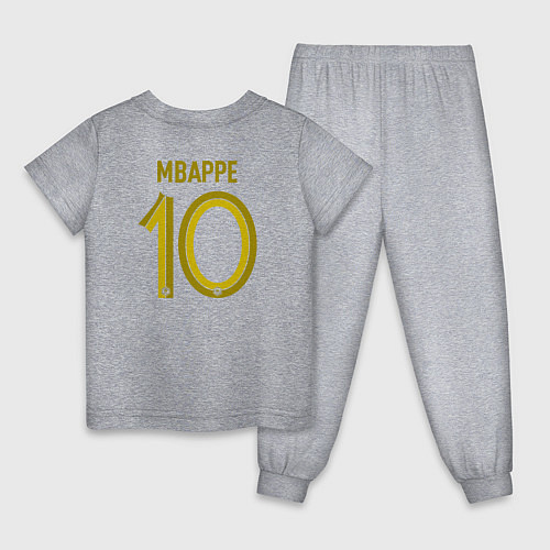 Детская пижама Килиан Мбаппе ЧМ 2022 сборная Франции / Меланж – фото 2